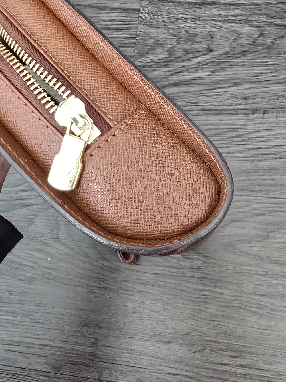 Louis Vuitton Brown and Gold Monogram Wristlet Pouch - Picture 12 of 14